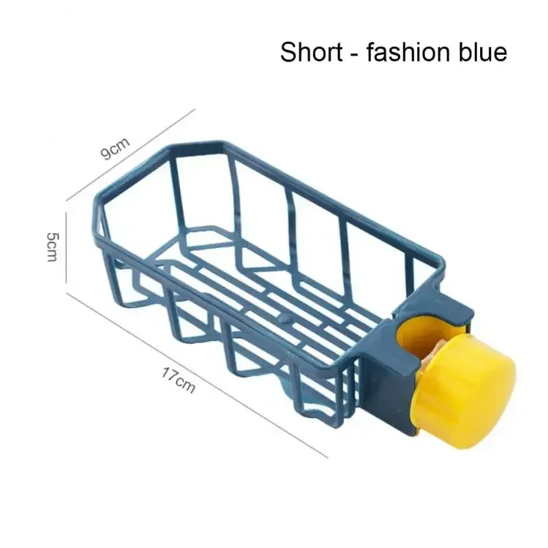 Verstelbare Aanrecht Afvoerrek Spons Opslag Kraan Houder Zeep Afdruiprek Plank Mand Organizer Badkamer Accessoires Hanger: green