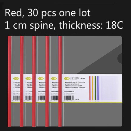 PP Thickened A4 Report Cover &amp; Spine Bar Transparent Reference Book Files Holder Resume Paper Student Book Document Folder: A6