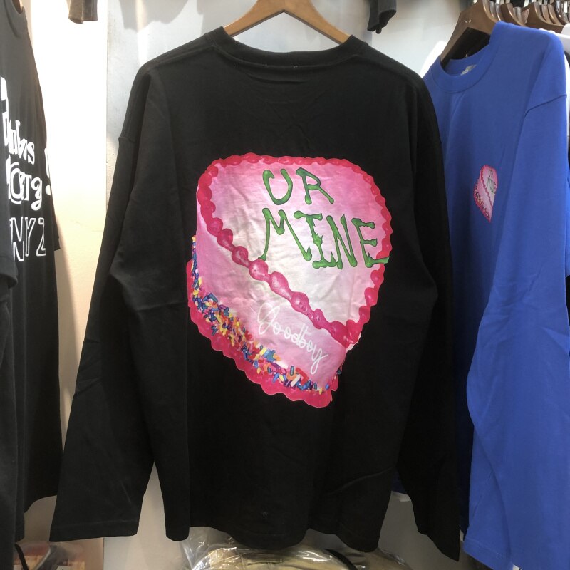 XOXOGOODBOY Long Sleeve Love Cake Printing Men T Shirt Casual Women Shirts Best Seller Men Clothing