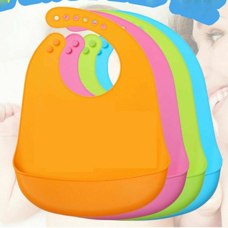 Baby Zeug Zubehör Baby Kinder Cartoon Print Silikon Bib Abendessen Bib Wasserdicht Bib Fütterung Werkzeug Lätzchen Burp Tücher