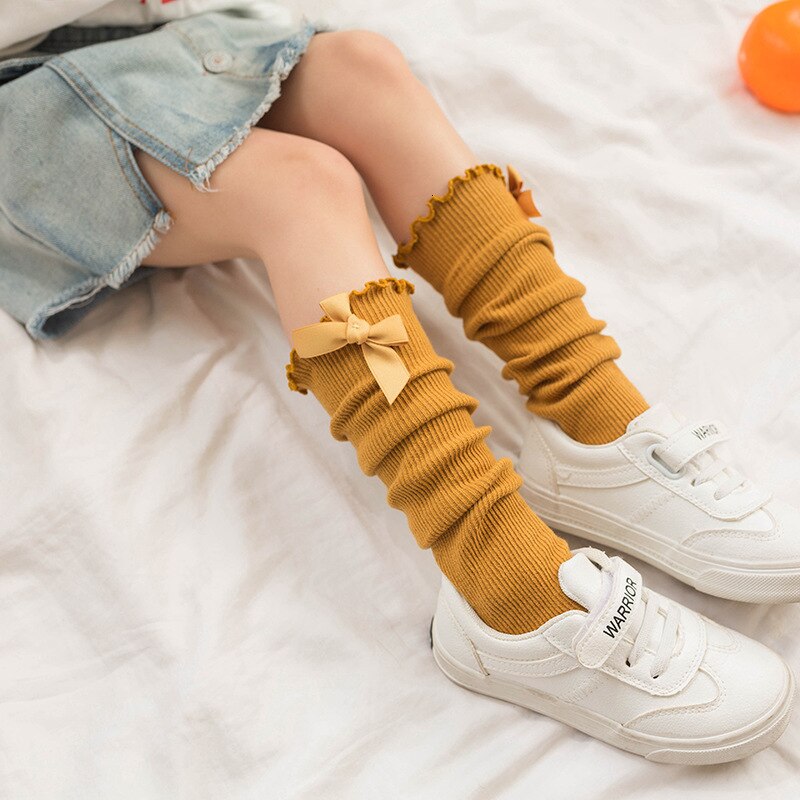Xia Shuang Needle Bow Lace Cotton In Canister Girl Baby Baby Socks Relent Children Heap Socks