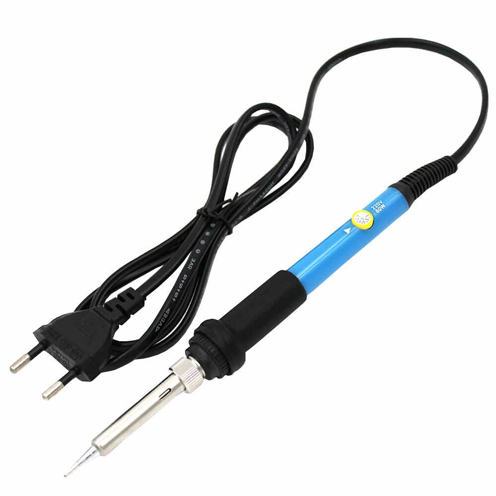80W Einstellbare Temperatur Gravur Lötkolben Werkzeug 220V/110V Holz Brennen Präge Lötkolben Stift Schweißen Werkzeug Bausatz: 220V EU Stecker / Blau 60W