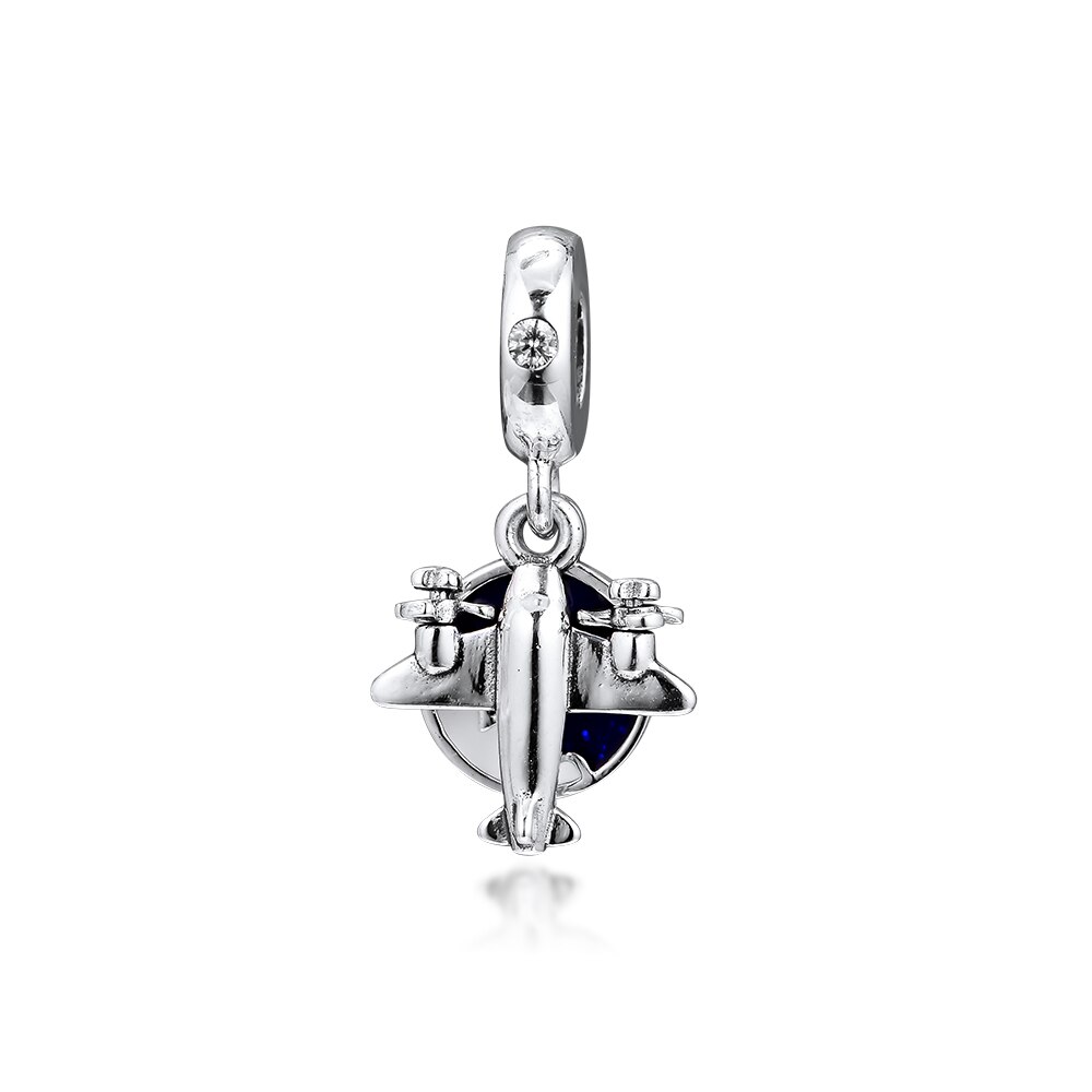 925 sterlingsilver klassisk blå elefant berlock hänge armband pyssel tillbehör hänge: 2413