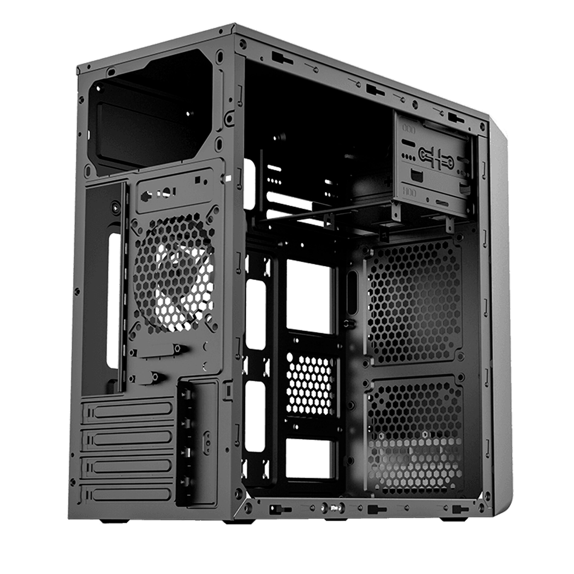 Computer Doos Desktop Micro Atx-Itx-2 Usb 3.0-Audio-Zwart