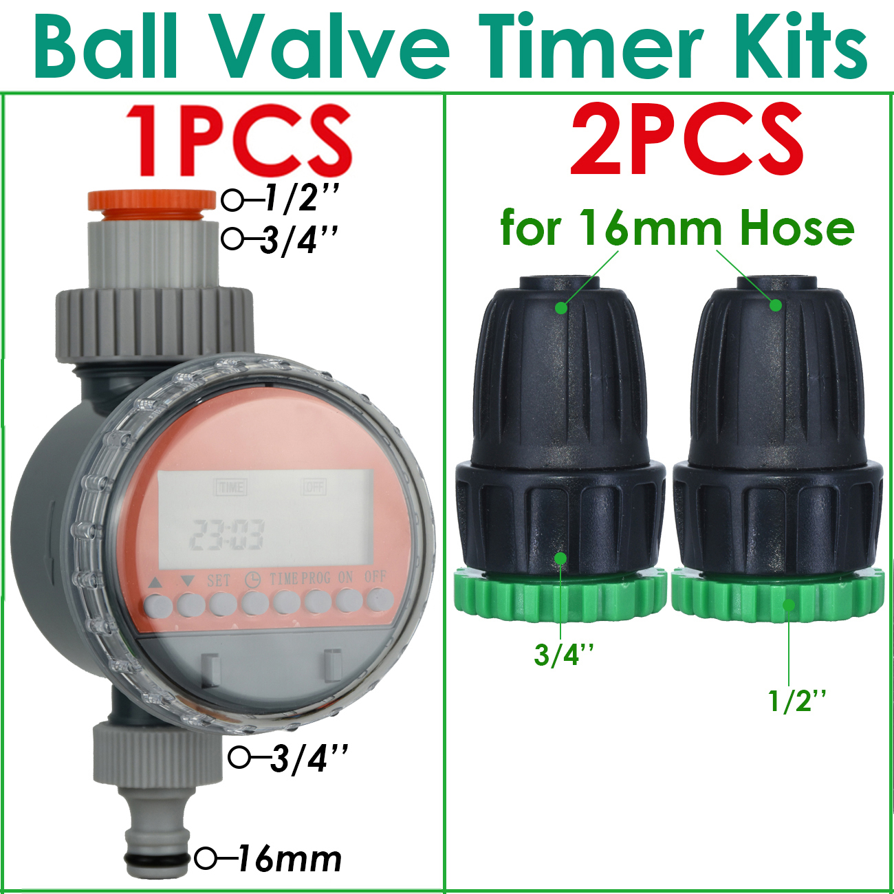 Greenhouse Garden 10-50M Automatic Drip Watering Irrigation Kit System 1/4'' 4/7mm Hose Brass Mist Nozzles for Lawn Pot Flower: Pink