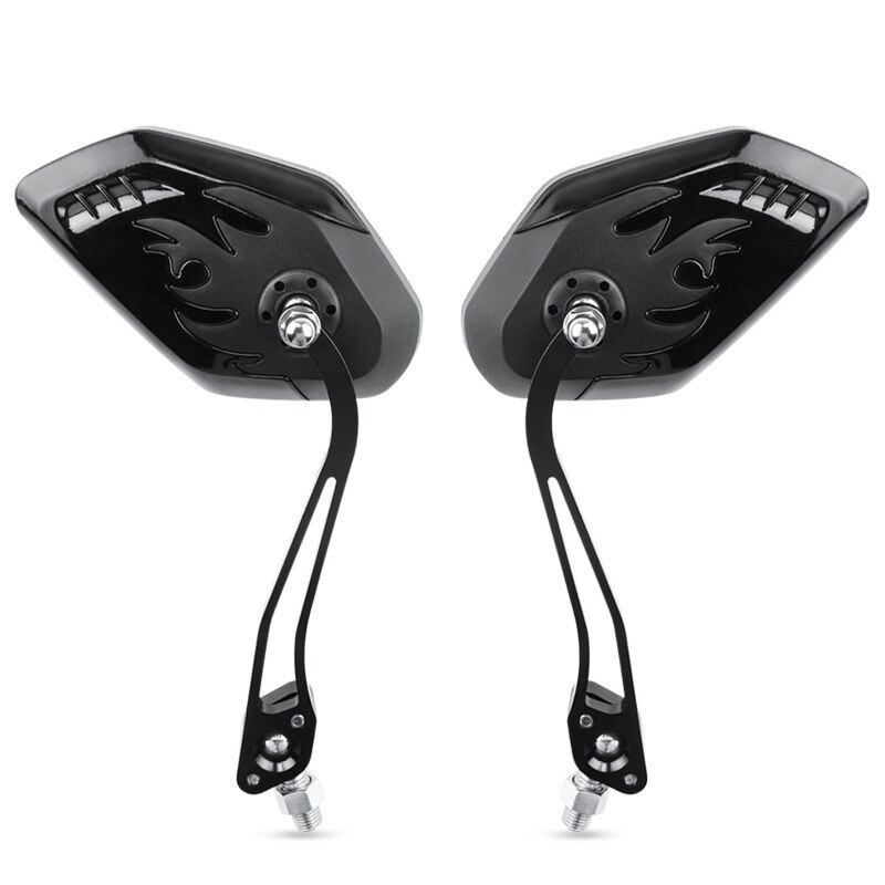 2 Pcs Bike Bicycle Silicone Handle Handlebar Universal Rearview Mirror Bike Safety Tool MTB Cycling Accessories: Black