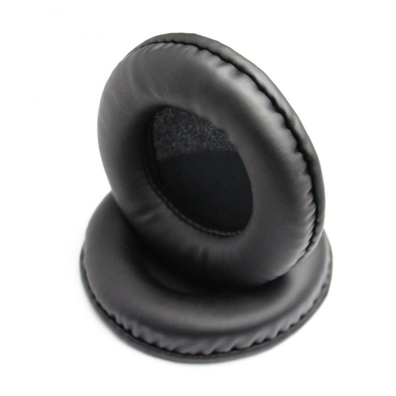 1Pair Wire Headphone Ear Pads Earphone Accessories Headphone Ear Pads Round PU Leather Ear Cushions For 50-105mm Sponge Cover