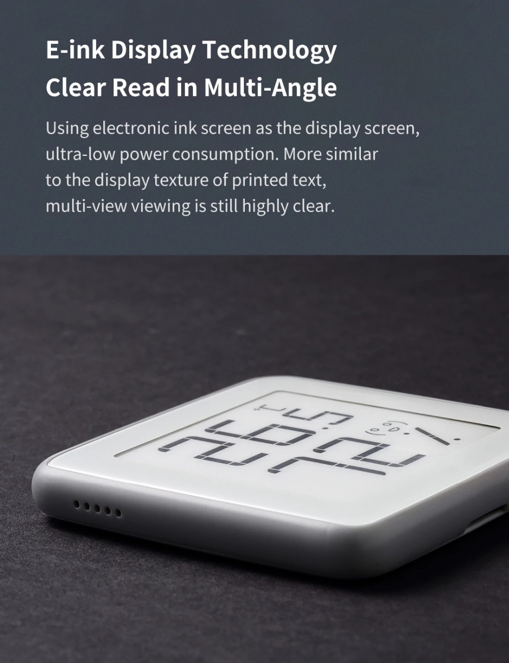 MMC E-Ink Screen BT2.0 Smart Bluetooth Thermometer Hygrometer Works with Xiaomi App Home Gadget Tools