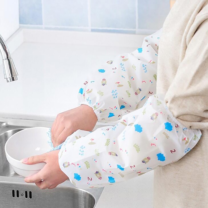 Polyester Material Antifouling Wasserdichte Ärmelschonern Heimat Küche Reinigung Zubehör Lange Arm Ärmel