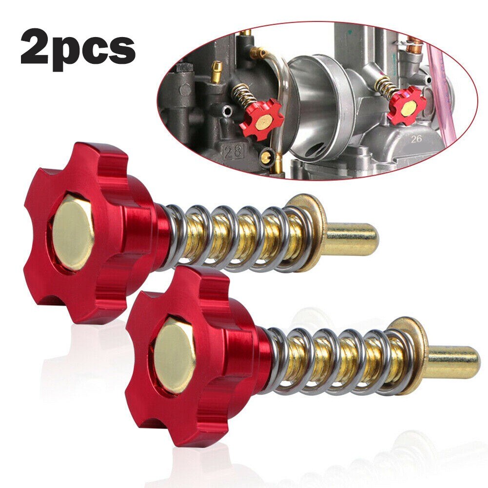 2X For PWK Carburetor Air Fuel Mixture Idle Speed Adjuster Screw 21mm-34mm Carb Red Idle Speed Adjustment Screw