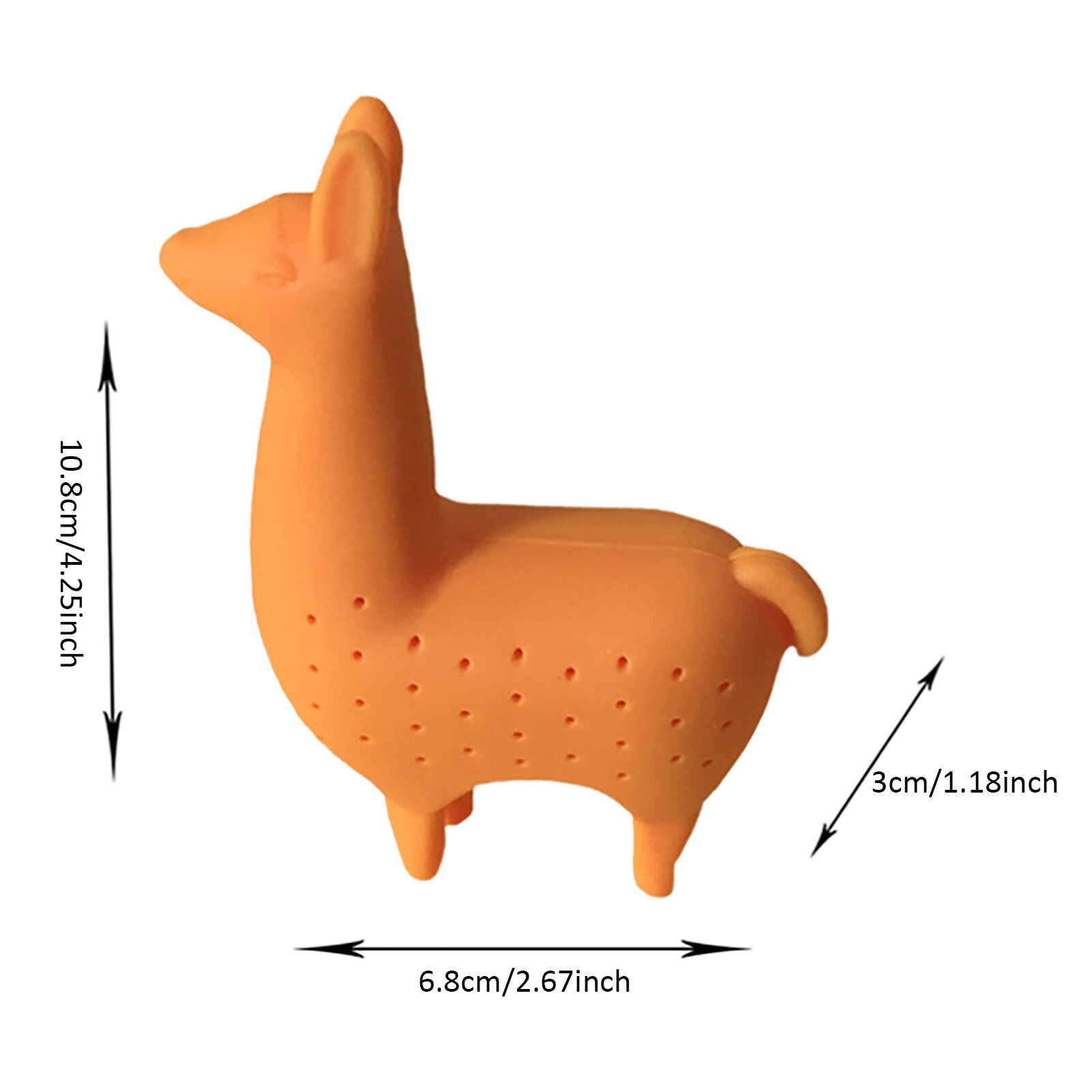 Tea Infuser Food Silicone Grade Alpaca Shape Tea Infuser Strainers Filter Loose Silicone Diffuser Reusable Infuser: Default Title