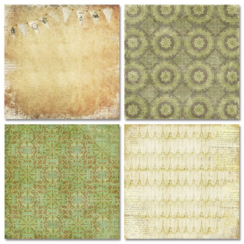 24Pcs/Lot Circle Retro Material Papers DIY Scrapbooking Album Diary Decorative Paper Scrapbooking Paper