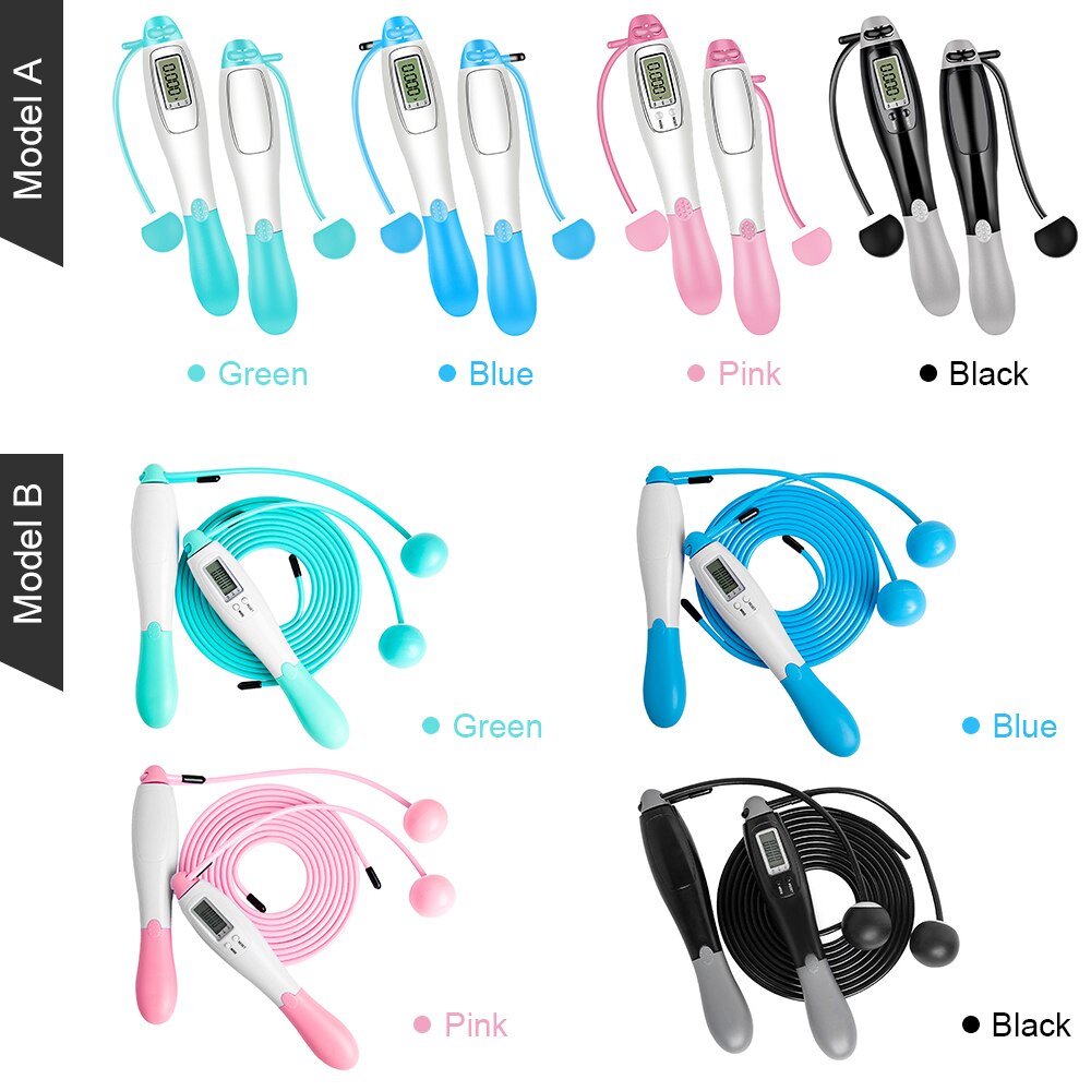 Fitness Equipment Intelligent Counter Jump Rope Steel Wire Ski Rope Two Way Jump Rope Adjustable Ski Rope Exercise Rope