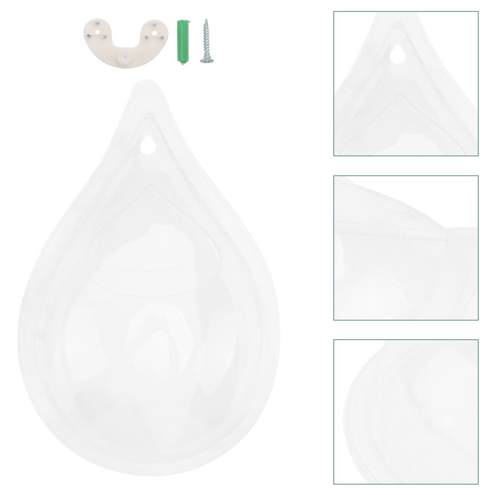 1Pc Water Shaped Fish Tank Hanging Fish Tank for Home Transparent: Default Title