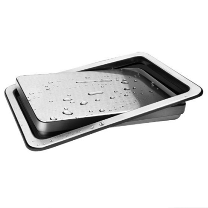 SHGO -Garbage Flap Trash Bin Cover Flush Built-in for Kitchen Counter Top