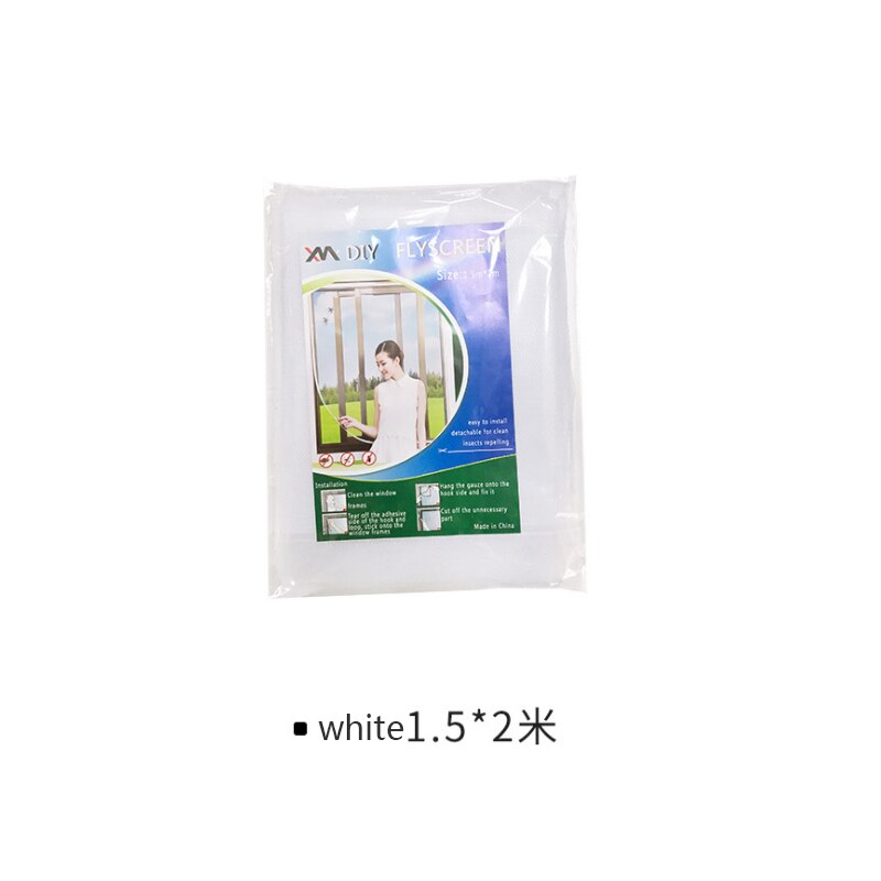 Mosquitera de malla para interiores, mosquitera antimosquitos para puerta y ventana, pegatinas de parche de reparación DIY, novedad de: white 1.5x2M