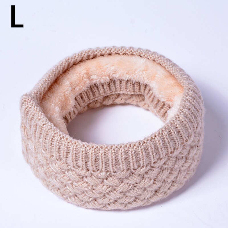 Sjaal Winter Vrouwen Mannen Solid Breien Kraag Dikke Warme Velveted Ringen Sjaals Allmatch Uitlaat: L