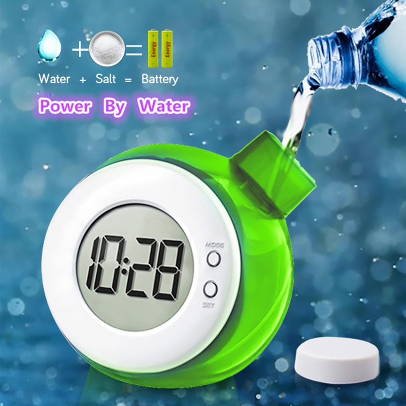 Reusable Kids Digital Clock Water Power Clocks Children Puzzle Desk ...