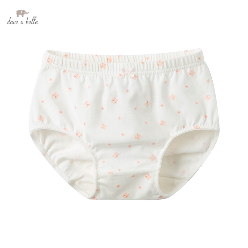DBM16367 dave bella neonate moda 2 pezzi un set mutandine da ragazza in cotone con stampa simpatico cartone animato