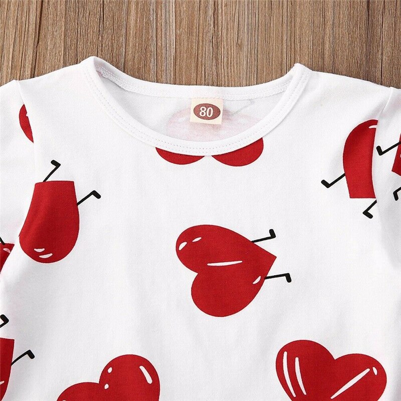 2020 Toddler Girl Clothes Set Kids Baby Infant Summer Clothing Girls Cute T-shirt top Set di gonne in pelle PU rossa