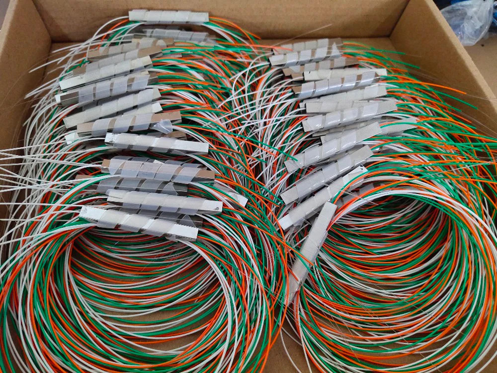 color optical fiber plc splitter 1x8 without connector 10pcs