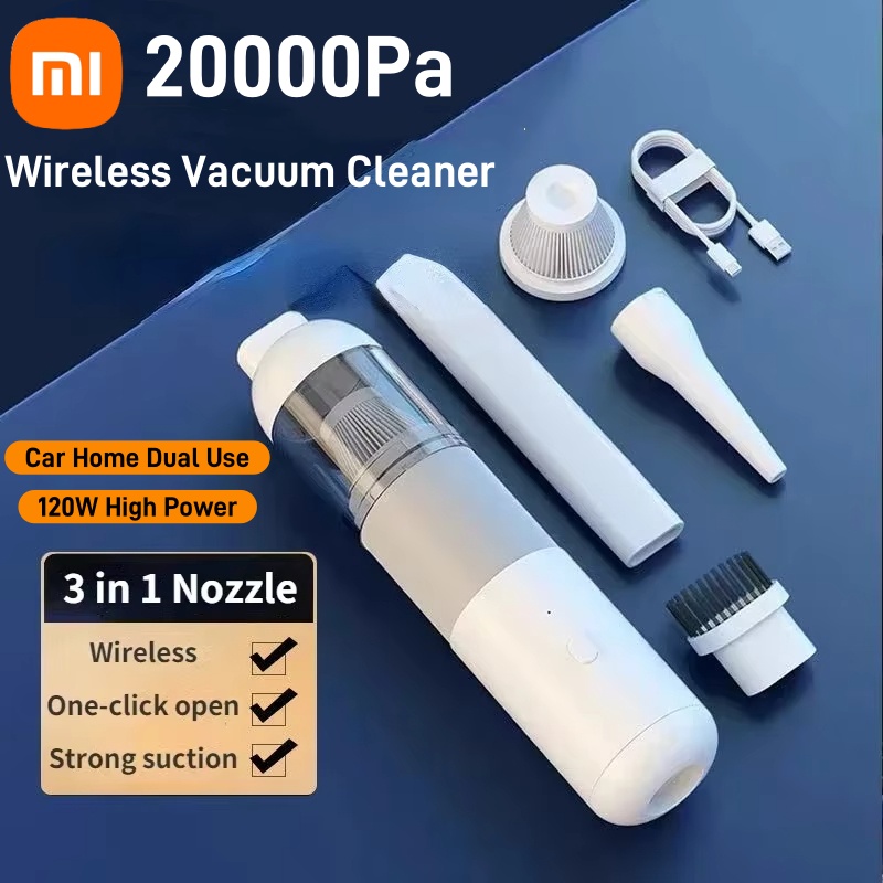 Xiaomi 120w aspirador de pó carro de alta potência forte sucção portátil sem fio coletor poeira automático sucção ciclone casa nova