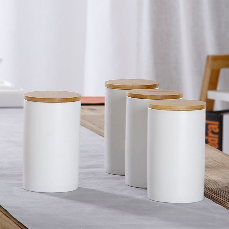 Decal Tea Cans Household Porcelain Sealed Tank Ceramic Tea Sets Candy Coffee Dried Fruit Storage Jar Moisture-proof Tea Caddy