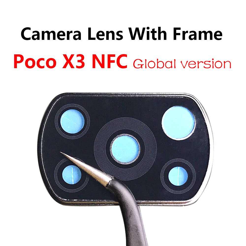 Poco X3 Hinten Zurück Kamera Glas Objektiv Mit Rahmen Für Xiaomi POCO X3 NFC Globale Ausführung / Poco X3/poco M3 praktisch Reparatur