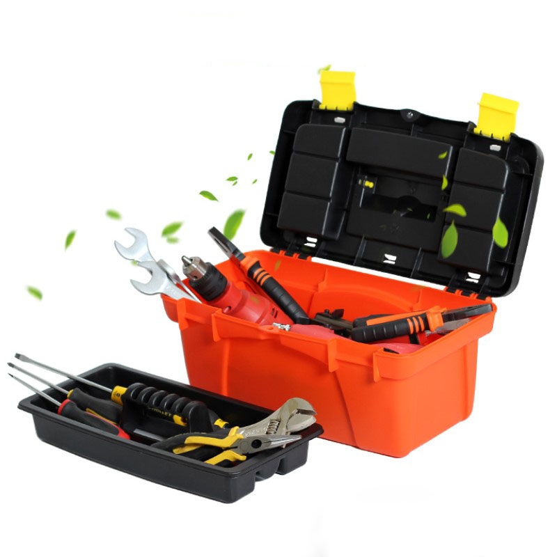 Multi-function repair toolbox portable plastic large car storage box Electrician Box Hardware Impact drill Home case