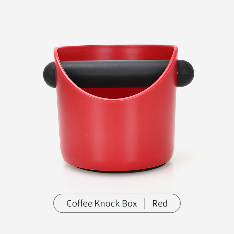 Coffee Knock Box For Grind Waste Grounds Dump Bin Anti-slip Pads Shock-Absorbent With Removable Bar Espresso Maker Barista Tools: black