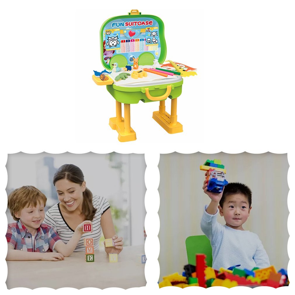 Children's Intelligence Multifunctional Trunk Cultivation Of Cognitive Ability Early Learning Desk Toy Paint Tools Gif DIY Toys