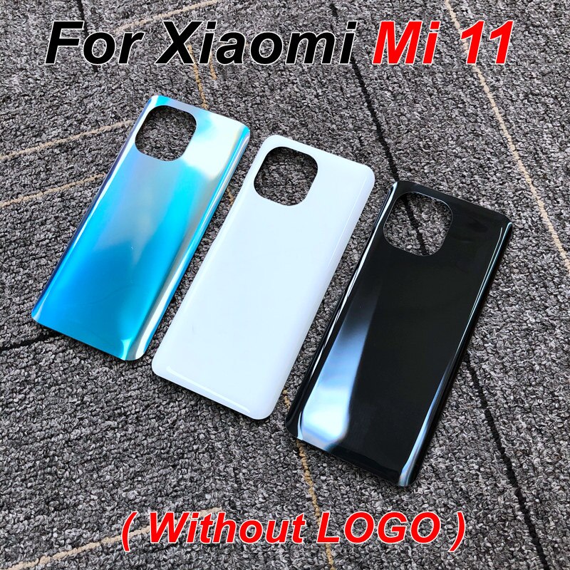 Ilman logoa xiaomi  mi 11 :lle akun kansi takalasi kansipaneeli takakotelon vaihto+tarra  m2011 k 2c m2011 k 2g