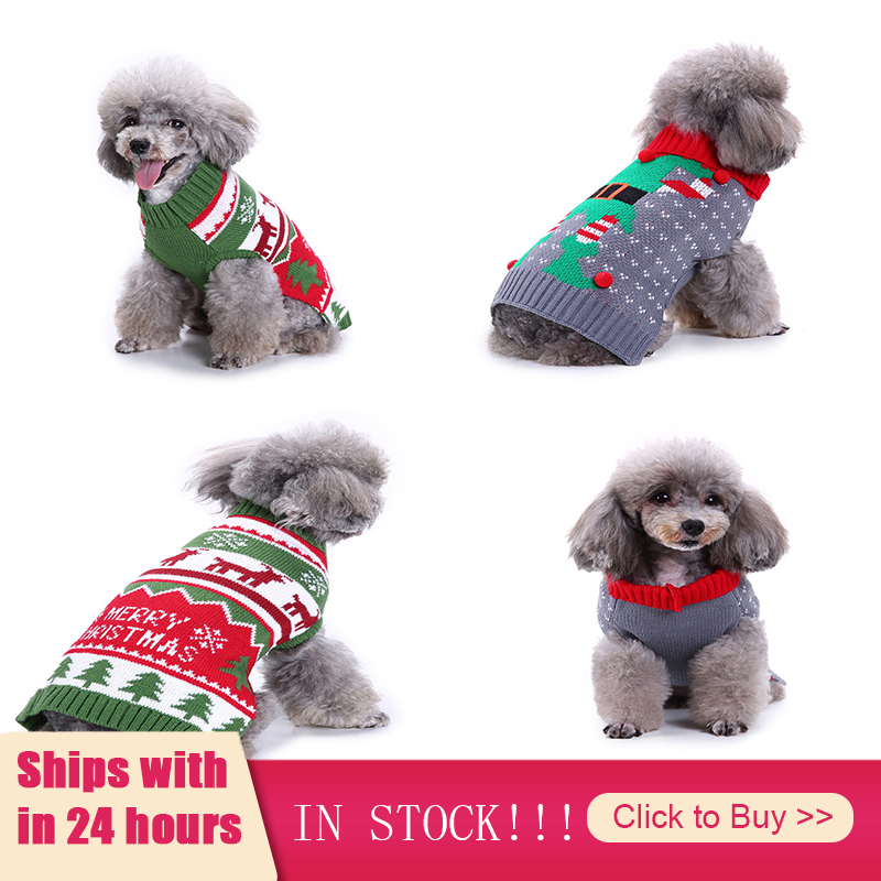 S/M/XL/XXL Ugly Christma Sweater Halloween Cat Dog Sweater Pullover Winter Dog Clothes For Chihuahua Yorkies Puppy Pet Clothing