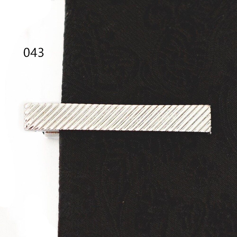 Lange 4 Cm 10 Model Retail Korte Zilveren Mannen Metalen Stropdas Tie Bar Mens Chrome Klem Plain Skinny Tie Clip pins Bars: As the picture7
