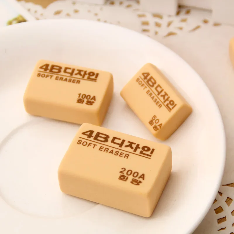 Borrador de lápices 4B de Corea, borrador de dibujo y escritura de goma, papelería para estudiantes de dibujo artístico para oficina y escuela