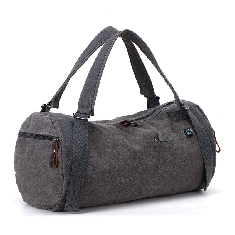 Atinfor multifunktionelt vintage lærred rejsetaske mænd weekendtasker med stor kapacitet duffel taske