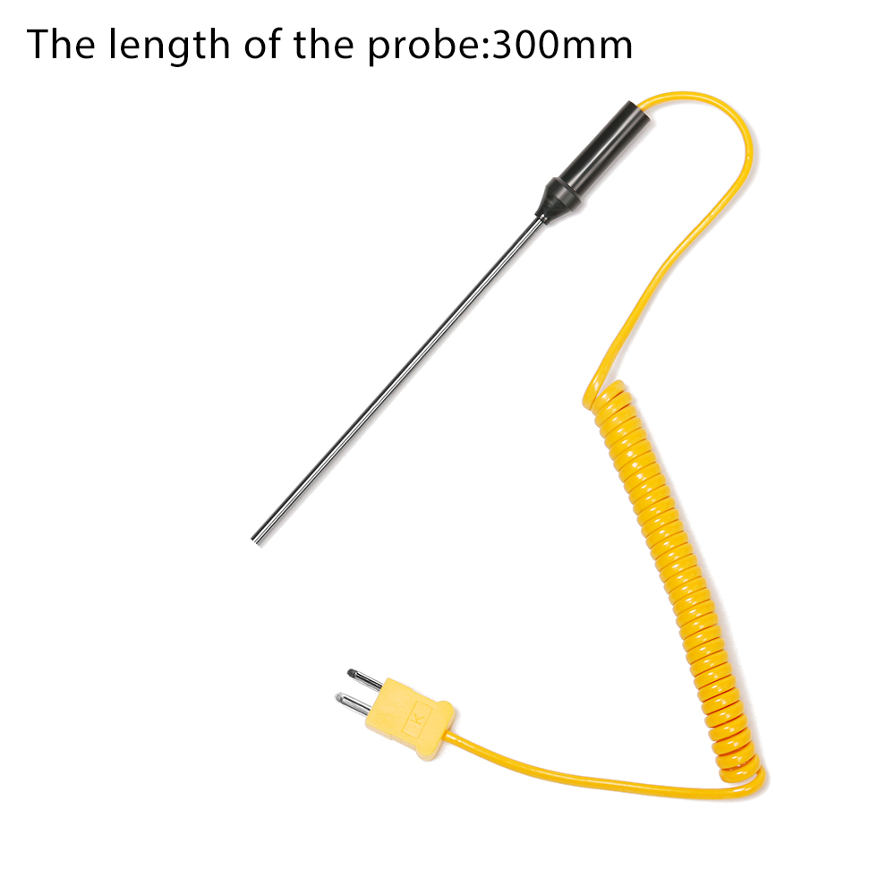 Sonda termopar tipo K, Sensor de temperatura de-50 °C a 100 °C, herramientas de medición con Cable de alambre, 150/200/300/500mm, 1 ud.: 300mm