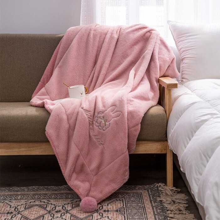Volwassen Deken Sprei Plaid Op Het Bed Winter Dekens Voor Banken Decoratieve Flanel Soft Cozy Laken Thuis Textiel: Red bean paste / 150x200cm