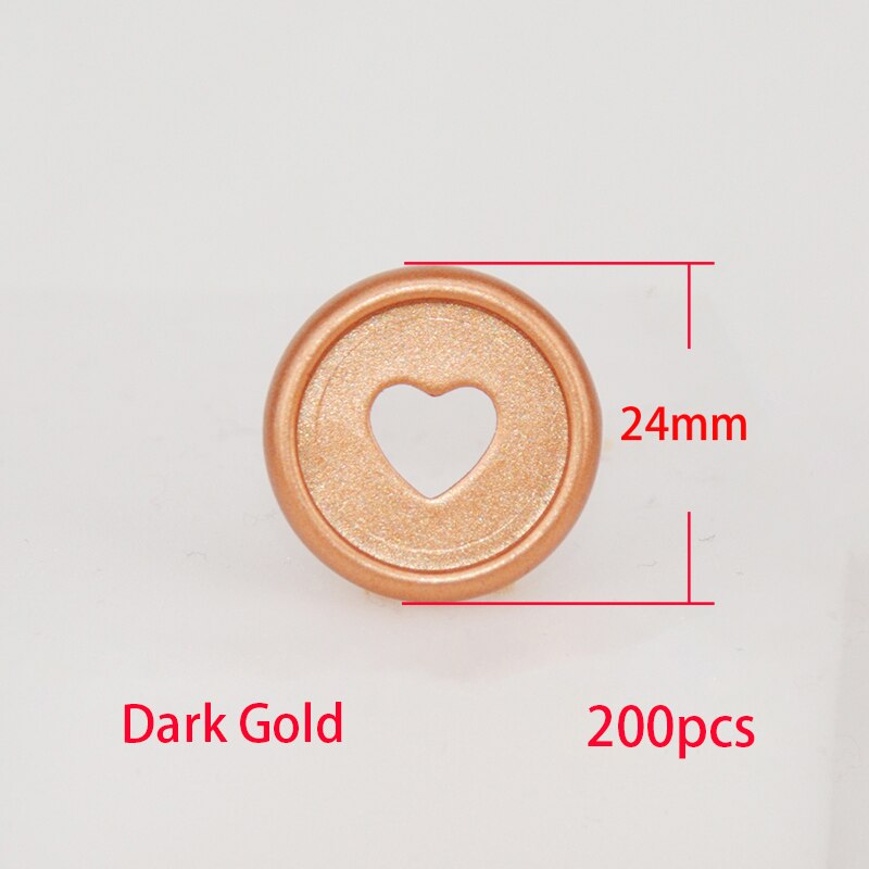 200pcs Mushroom Planner Binding Discs Binding Buckle Disc Binder Notebook Binder Ring DIY Planner Accessories School Supplies: Dark Gold-200pcs