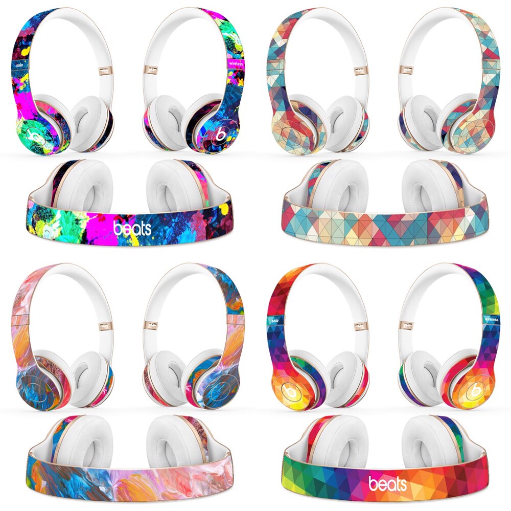 colorful Headphone Sticker for Beats Solo 2 solo 3 Wireless Headphone skin sticker for solo2 solo3 vinyl sticker