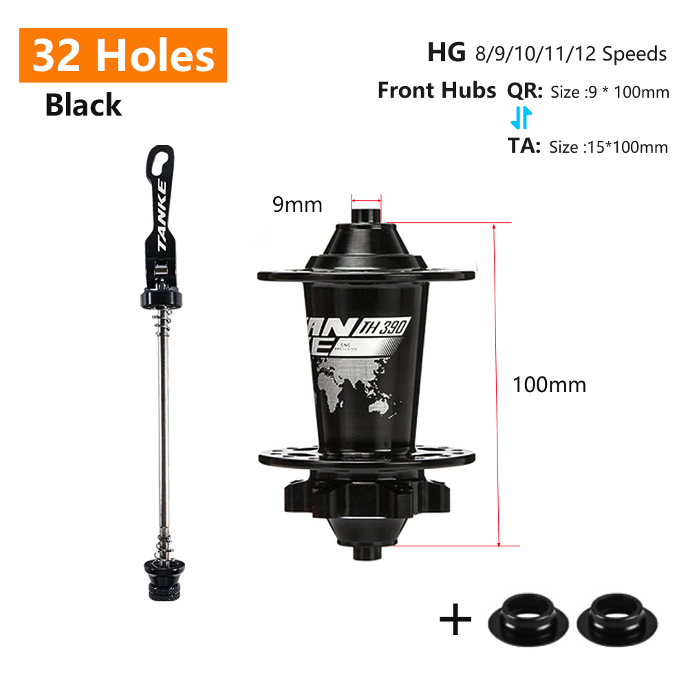 TANKE 120 Kliknaaf 6 Lager MTB Mountainbike Hub Voor Achter 28 32 36 Gaten QR Steekas Uitwisseling Schijfrem Fietsnaven HG: Donker Kaki