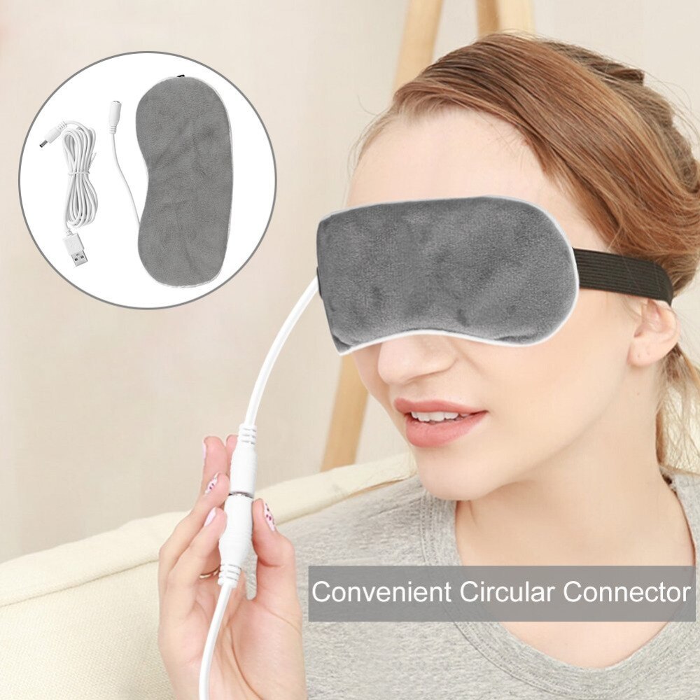 Mascarilla antifaz de vapor con calor USB, máscara de lavanda para ojos, antiojeras parche ocular, masajeador de ojos, alivio de la fatiga, sueño, viaje, sombra de ojos