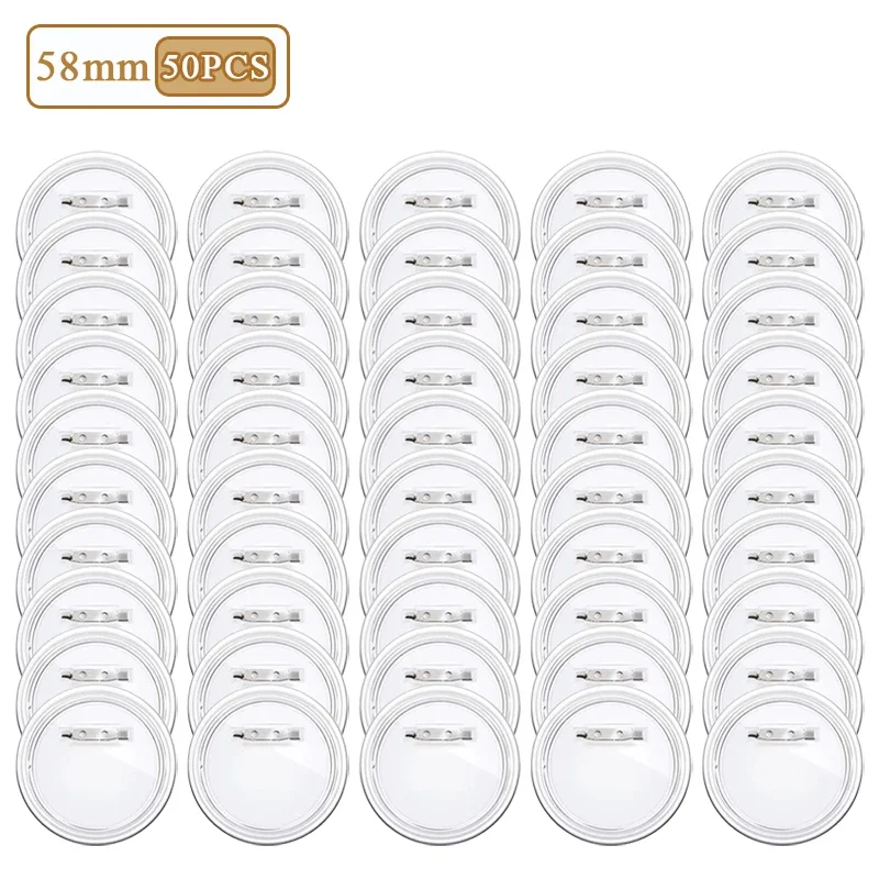 Ronde DIY-badgebouwsset - Benodigdheden voor aangepaste naamplaatjes, broches, cosplay en (Halloween/Kerstmis): Black Nickel