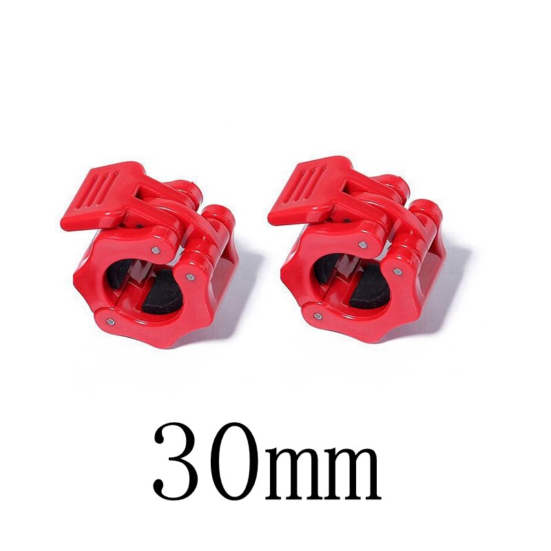 1 Pair Spinlock Collars Barbell Collar Lock Dumbell Clips Clamp Weight Lifting Bar Gym Dumbbell Fitness Body Building 25/28mm: YD17-30mm red-2PCS