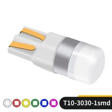 10PCs Auto LED Verlichting Lamp T10 3030 1 SMD 12V Auto Multicolor Lamp Auto Styling Parkeerplaats mistlamp