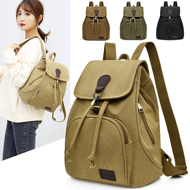 Mannen canvas rugzakken vintage schooltas voor tienermeisjes retro college student mannelijke schooltassen stoffen rugzak
