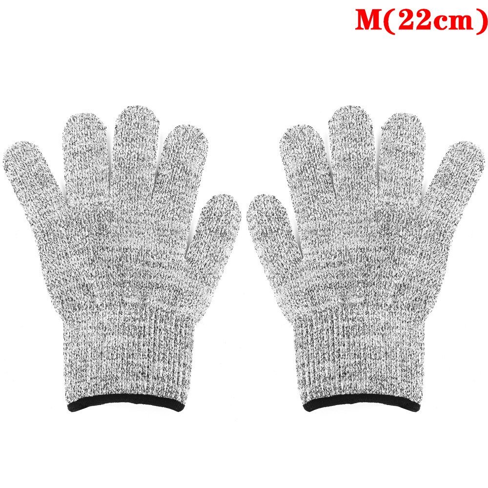 Cut Resistent Gloves Level 5 Protection Anti-cut Golve Gray HPPE Wearable Durable Kitchen Glove Winter Warm Safety Work Gloves: Size B