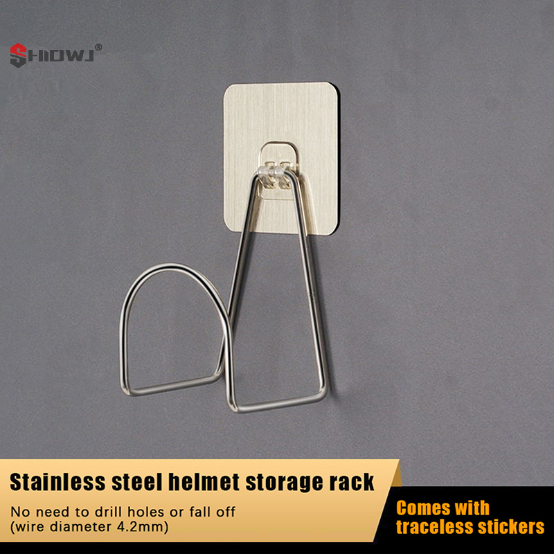 Motorcycle Helmet Rack Multipurpose Wall Mount Metal Hooks For Helmets Holder Mount Bicycle Helmet Display Hanger Stand