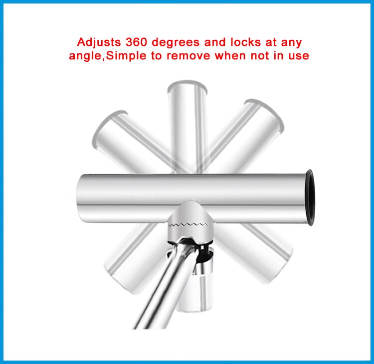 Rail Mount stainless steel 316 fishing rod rack holder pole bracket support with clamp on 3/4 to 1-1/4 inch marine boat hardware