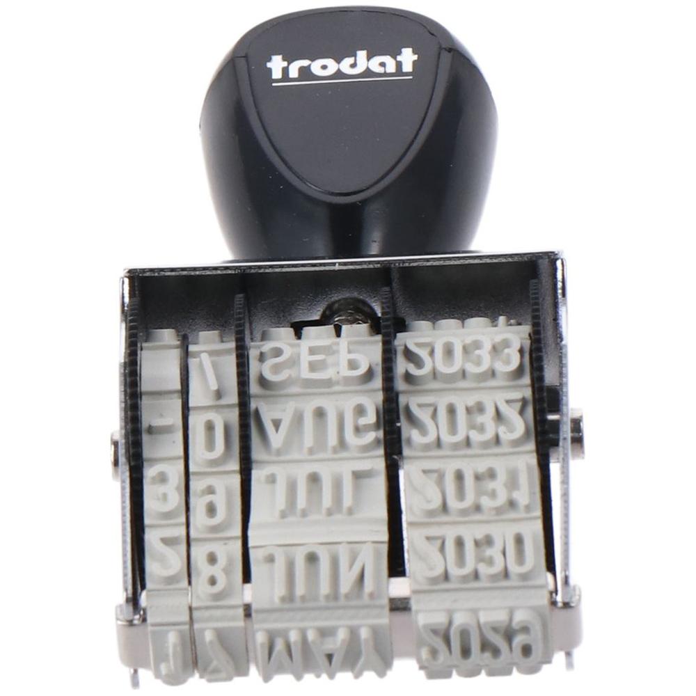 Durable Square Scrapbook Ink Date Stamp Multicolor Plastic English Seals: Pink